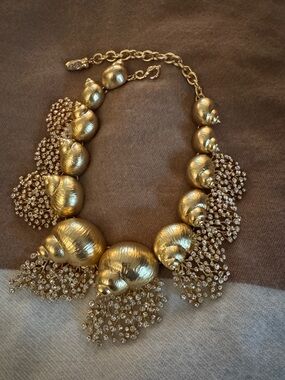 Gold Statement Shell Necklace - Women Jewelry